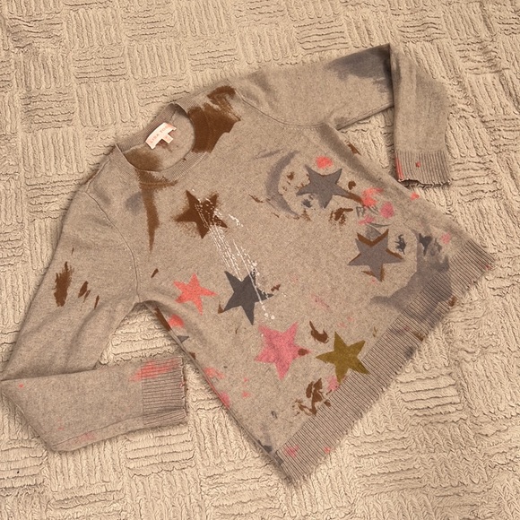 Lisa Todd Super Nova Sweater In Birch, 100% cashmere sweater, Size Medium, EUC - Picture 8 of 16